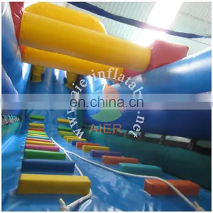 2017 Aier Double Tunnel Inflatable Water Slide With a Pool/commercial Inflatable Slide for Sale thumbnail-5