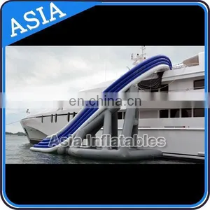 New Inflatable Water Curved Yachts Slides / Boat Slide For Sale thumbnail-2
