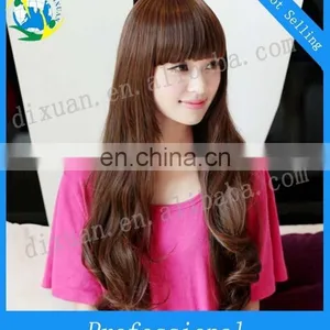 Long Curly Wig Fluffy Wigs Neat Bang Pear Volume Wigs thumbnail-1