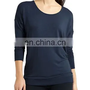Cheap Wholesale Custom Yoga Hoodie Crewneck Sweatshirt Women thumbnail-1