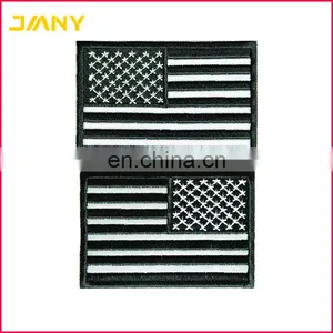 Custom Black White and Reflective American Flag Patch thumbnail-1
