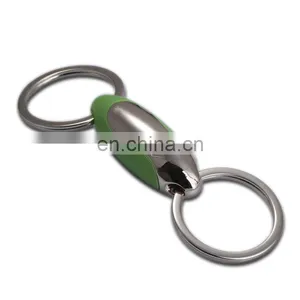 Premium Gift Candy Color Fashion Key Ring Double Rings Silicone Keychain Pvc Key Chain thumbnail-2