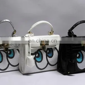Cute Cartoon Blue Eyes Sequin Patch Embroidery Applique thumbnail-5