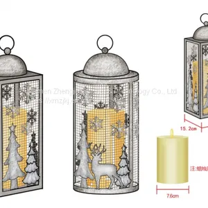 Handing Umbrella Lights Solar Lanterns Outdoor Waterproof LED Candle Decorated thumbnail-2