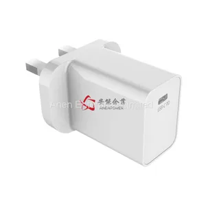 White 18W Power Delivery USB C PD Charger 5V 3A 9V 2A 12V 1.5A thumbnail-1