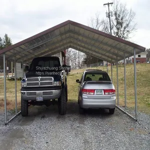 Rain Protect Canopy Galvanized Steel Frame Carport and Garage Building Shed for Car thumbnail-1