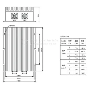PDE-B Series 400-500W Single/dual 12/24/48V Power Supply Converter thumbnail-2