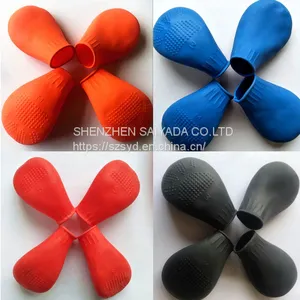 4 Pcs Waterproof Dog Shoes Pets Boots Socks For Small Dogs Cats Non Slip Rubber Rain Dog Shoes Socks for Outdoor Candy Colors thumbnail-3