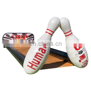 Inflatable Human Bowling Pins Set Inflatable Snow Bowling Ball Body Zorb Bumper Ball Game thumbnail-2