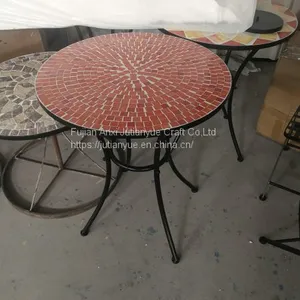 Metal Outdoor Folding Table Coffer Table Round Table thumbnail-2