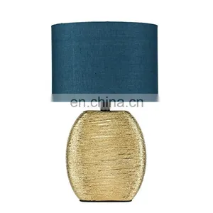 Multicolor Cheap Custom America Luxury Gold Ceramic Base Modern Royal Oval Table Lamps for Office thumbnail-1