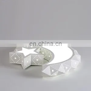 Creative LED Living Room Ceiling Light Modern Simple Stars Moon Hollow Lamps for Children Bedroom thumbnail-5