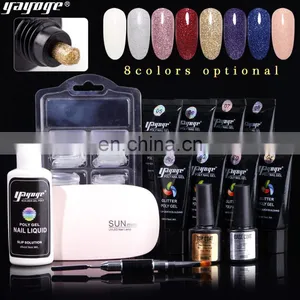 2020 Newest Glitter Poly Gel Poligel Nail Kit for Beginners Ship From UK US BE Warehouse thumbnail-1