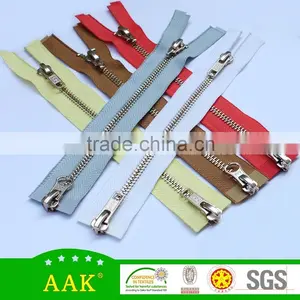 #5 Light Gold Teeth Double Slider Open End Luxury Zippers thumbnail-2