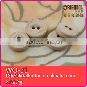 11mm Natural Raw Wood Button for Shirts thumbnail-3