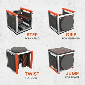 Home Gym Equipment Fitness Exercise Aerobic Mini Desk Square Stepper thumbnail-1