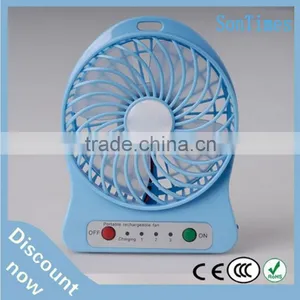 High Quality Blue Mini Desktop Computer Rechargeable Usb Mini Mist Cooling 5volt dc Water Air Cooling Fan thumbnail-1
