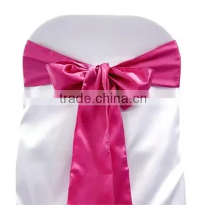 Satin Ruffle Chair Sash For Wedding and Banquet thumbnail-1