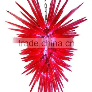 Red Glass Chandelier thumbnail-5