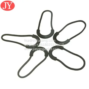 U Style Black Inject Zipper Pulls Rubber Plastic ZIP Tags Luggage Zipper Slider Cord Zipper Ends thumbnail-3