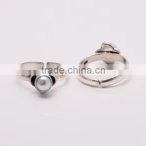PEARL TOE RING Sterling Silver Jewelry Wholesale,WHOLESALE SILVER JEWELRY,SILVER EXPORTER,SILVER JEWELRY FROM INDIA thumbnail-1