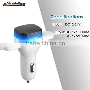 3.1A Dual USB Port Car Charger Portable Travel Charger Rapid Car Charger Adapter for IPhone 6 / Samsung thumbnail-4