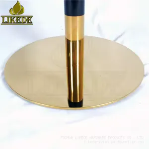 Round Dining Table Base Gold Black Stainless Steel Cross Top for Marble Table Top Use in Kitchen or Outdoor Chair Accessory thumbnail-5