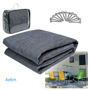 4x6M Groundsheet Awning Carpet With Stainless Steel Eyelets and 1 PVC Bag , 13 Pegs thumbnail-1