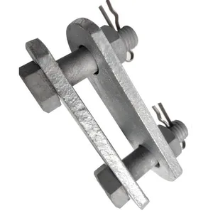 Hot Dip Galvanized Parallel Hanging Plate P-12 P-7 Double Eye Connection Cable Power Fittings thumbnail-4
