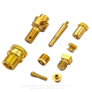 Custom CNC Lathe Turned Brass Screws Nuts Threaded Connectors thumbnail-4