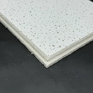 Smooth White Mineral Fiber Ceiling Tile 8mm 10mm Light Weight Ceiling for Warehouse thumbnail-3