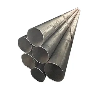 ERW Welded Steel Pipe A53 Ss400 S355jr Carbon Steel Tube China Manufacturer Black Round thumbnail-5