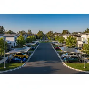 Wanze Energy EV Charging Solar Carport System - Modular Design, OEM/ODM Support, Waterproof & High Wind Resistance thumbnail-4
