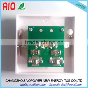 86mm Dual 2 Way Female Socket Coaxial Connector F Type Solderless Wall Plate thumbnail-2