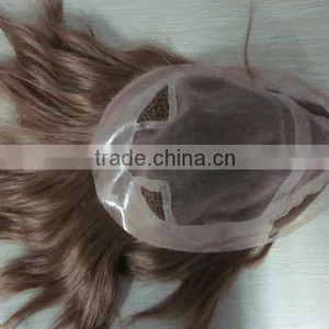 6 Inch Thin Skin Human Hair Toupee Hair Pieces Hand Injected Lace Wigs thumbnail-1