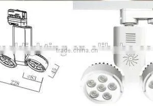 3years Warranty 6X1W+6X1W LED Double Head Spot Light for 4 Wire Track With LED Chips and Driver thumbnail-3