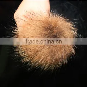 Handmade Fur Ball Real Raccoon Fur Balls Fur Pompoms For Women Winter Hat And Cap thumbnail-1