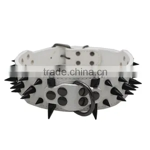 Wholesale Pet Products Large Pet Collars Nails pu Leather Dog Collars thumbnail-1