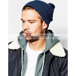 Wholesale Winter Cashmere Beanie Hats With a Ball thumbnail-2