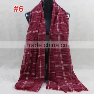 2016 Fashion Ladies Checked Plaid Viscose Pashmina Blanket Scarf Shawl thumbnail-6