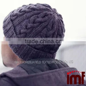 Cashmere Mongolia Men Ski Beanie Hat thumbnail-1