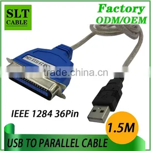 SLT Hot Sale USB to Printer IEEE 1284 Parallel Printer Port 36Pin Cable 1.5M thumbnail-1