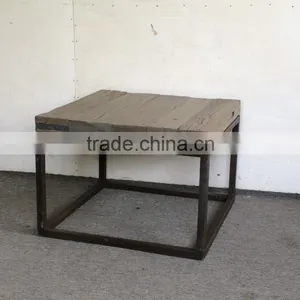 Antique Furniture With a Metal Coffee Table With Wooden Top thumbnail-1