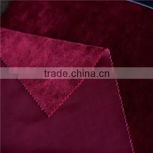 Fashion New Colors 100% Polyester Italy Shiny Velvet Tricot Fabric for Curtain thumbnail-1