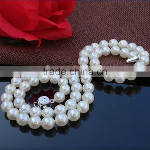 White Color China Artificial Pearls Necklaces Factory thumbnail-2
