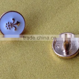 Anchor Logo White Color Enamelled Metal Shank Button --- M1876 Quality Choice thumbnail-2