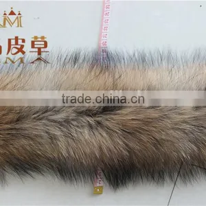 2016 New Arrival Fur Strips Women Men Jacket 70cm Detachable Raccoon Fur Trim For Hood thumbnail-2