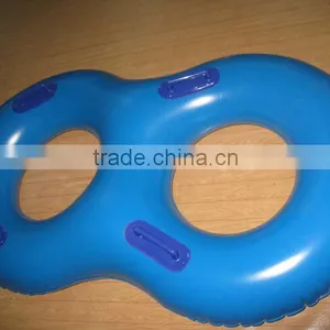 Big Double Ring Yellow Inflatable Adult Swim Ring thumbnail-2