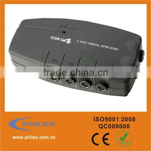 4 WAY TV FM DAB Indoor tv Aerial AMPLIFIER thumbnail-1