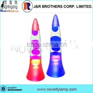 15" Colorful Plastic Cabinet Rocket Shape Lava Motion Lamp thumbnail-2
